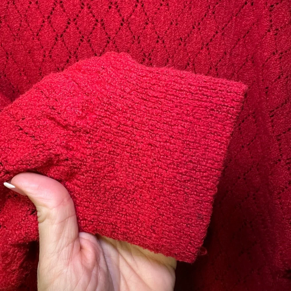 Wonderly Woman’s Classic Pointelle Cowl Neck Sweater Size XL Minimalist Casual - Picture 4 of 7